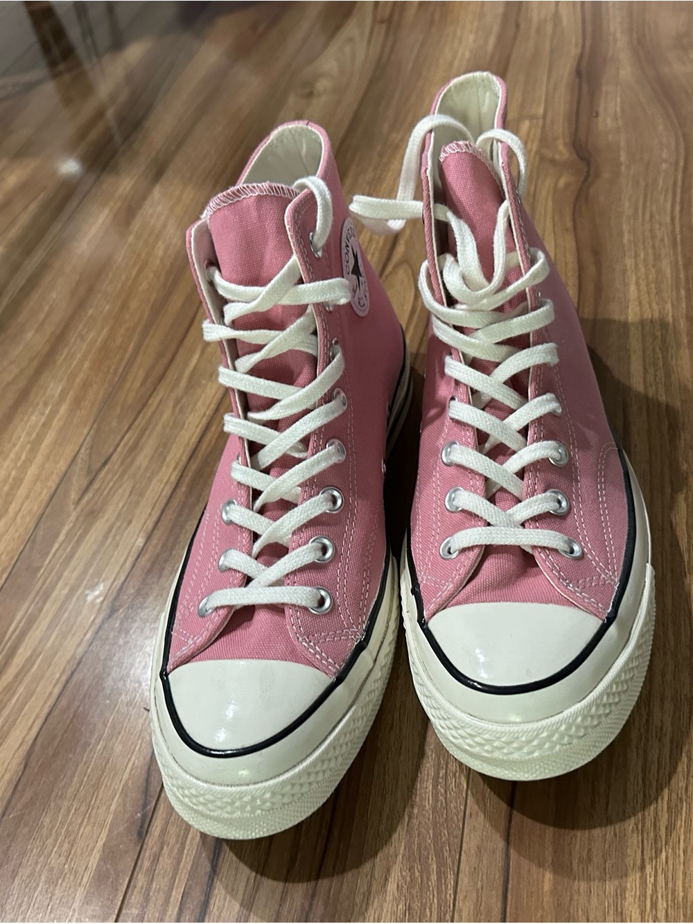 High-Top Canvas Sneakers in Pink - Unbranded